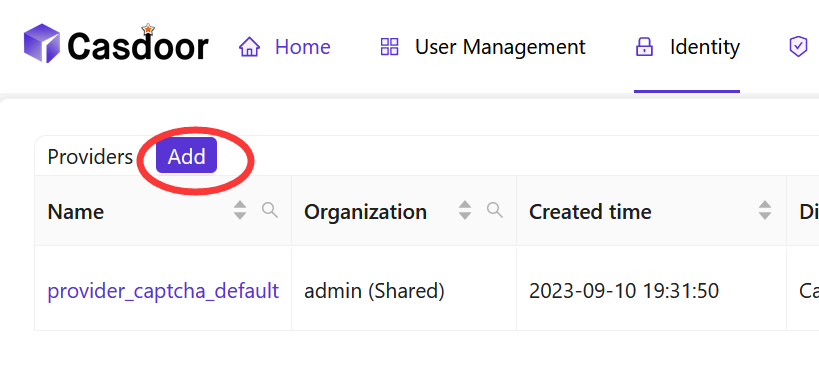 Casdoor-Anbieter-hinzufügen