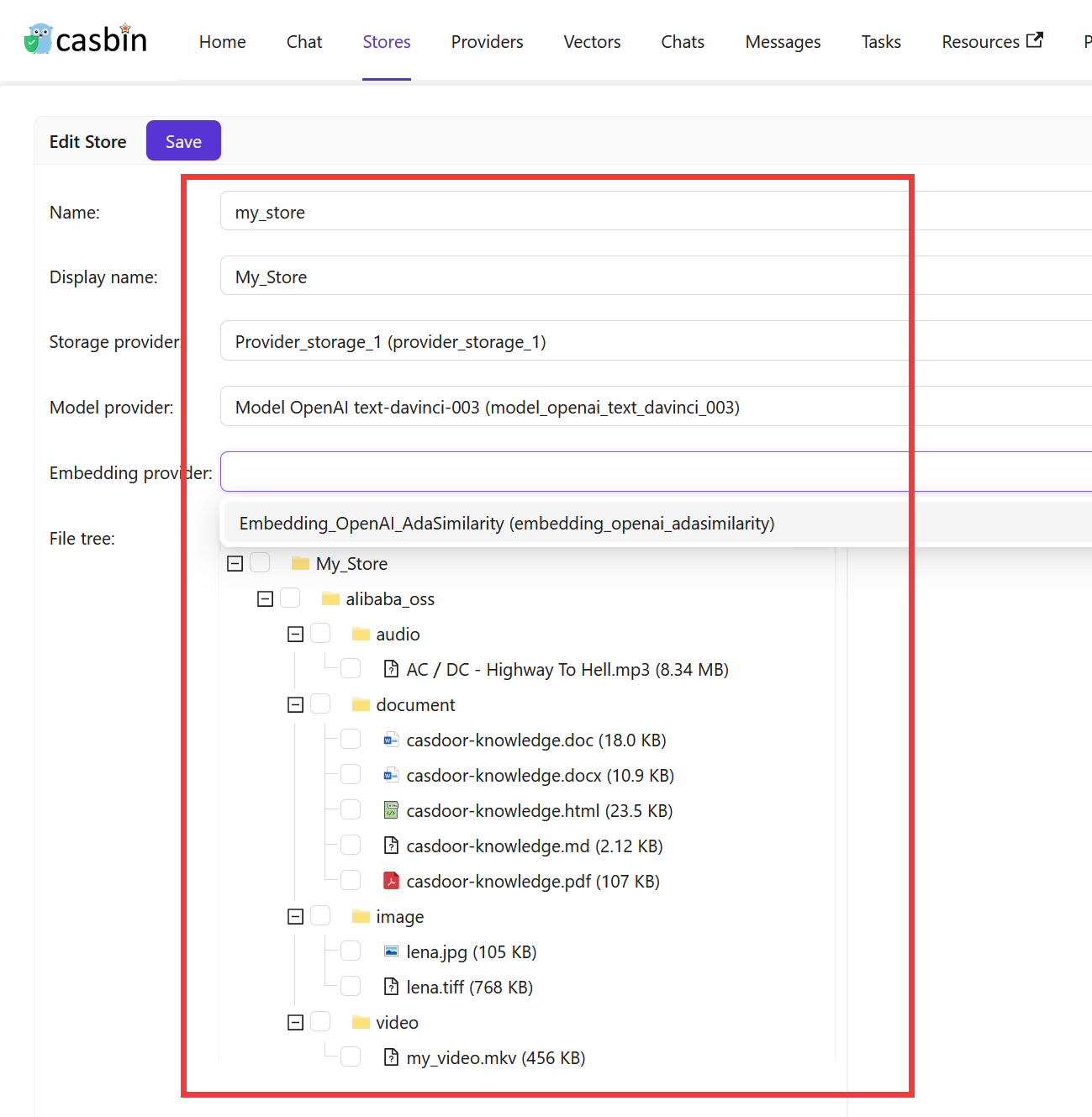 Casibase-Speicher-Aktualisierungsschaltfläche