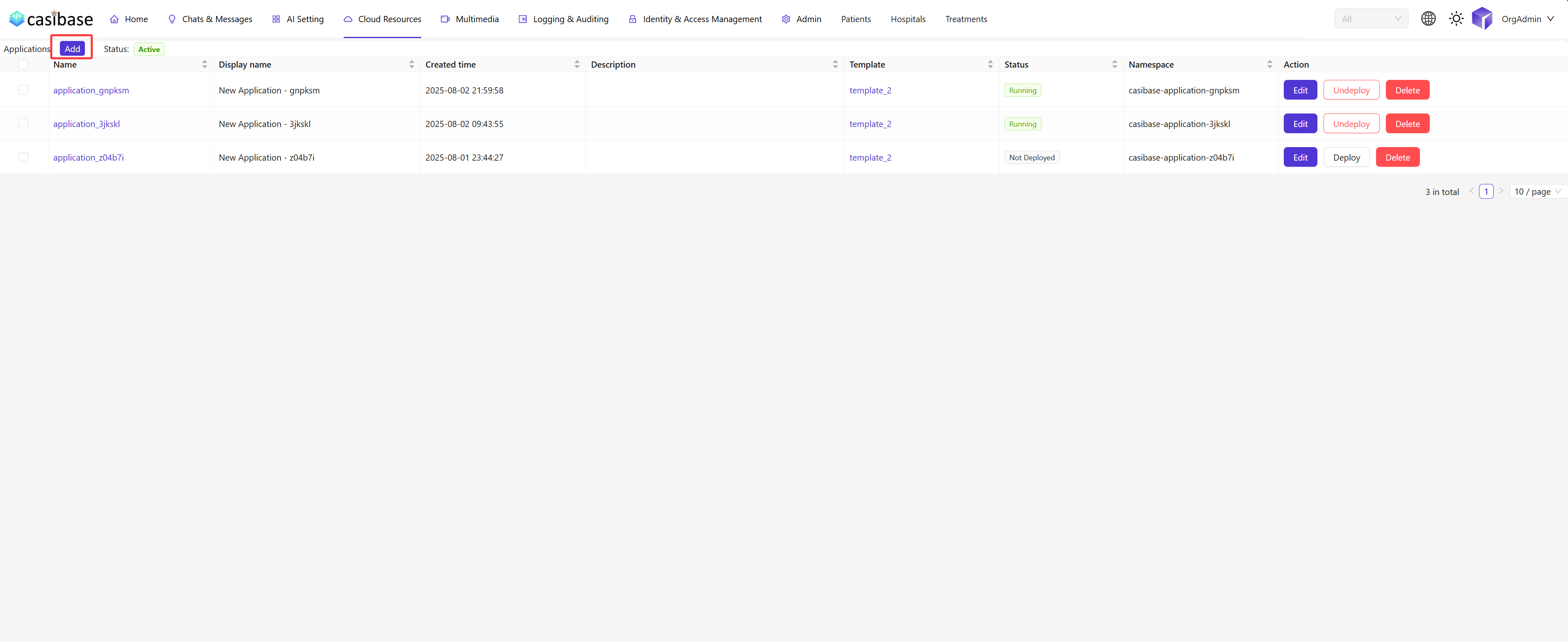 Add a New Application