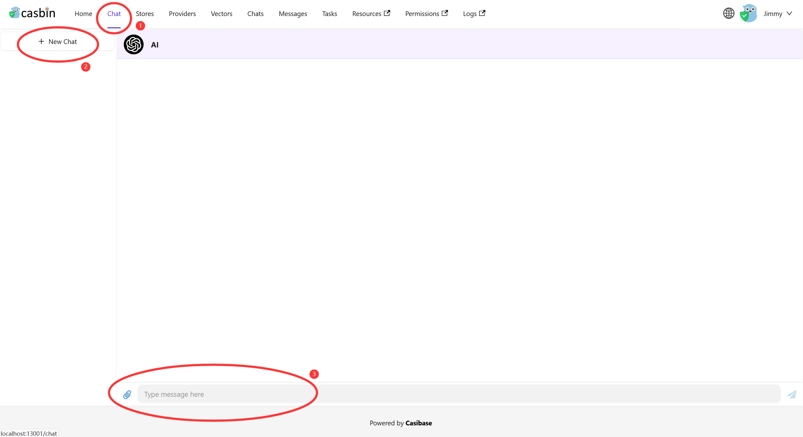 Casibase-채팅-추가